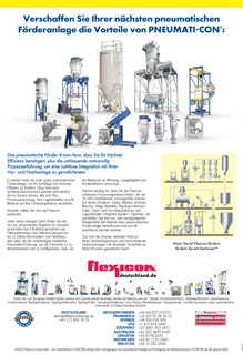 Flexicon Pneumatische Fördersysteme Anzeige