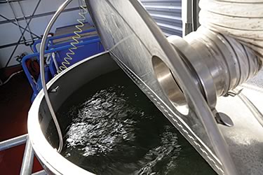 Weingut LangeTwins reduziert Arbeitsaufwand und Staub der Kieselgur-Filtration mit einem Flexicon Big-Bag-Chargenentleerer