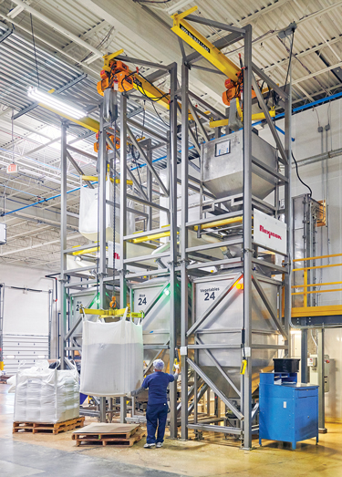 Goya Foods steigert die Produktion mit 16 automatischen Big Bag Entleerstationen