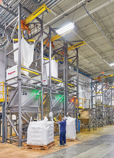 Goya Foods steigert die Produktion mit 16 automatischen Big Bag Entleerstationen